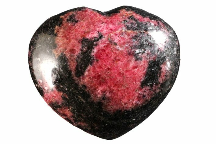 Polished Rhodonite Heart - Madagascar #160458